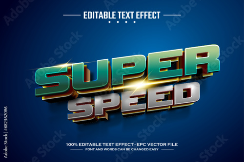 Super speed 3D editable text effect template