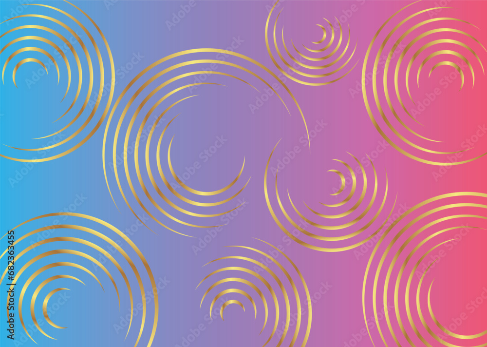 Gradient Color Background with Golden Circle Design Gradient Color Background with Golden Circle Design