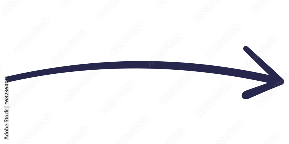 Long Arch Arrow Vector Icon. Isolated Vector Design Element Long Arch Arrow Vector Icon. Isolated Vector Design Element