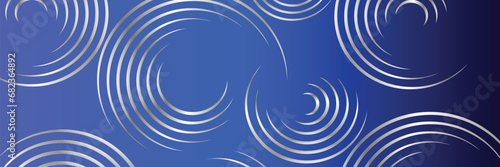 Gradient Color Banner Background with Silver Circle Design 