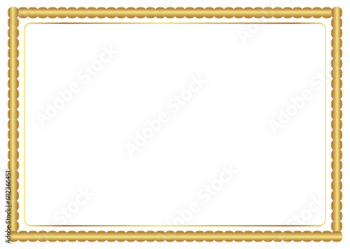 Border Design with Gradient Color Circle on White Background