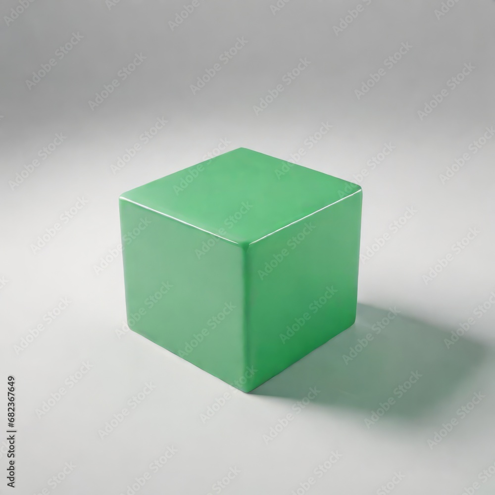 3d green cube 3d green cube