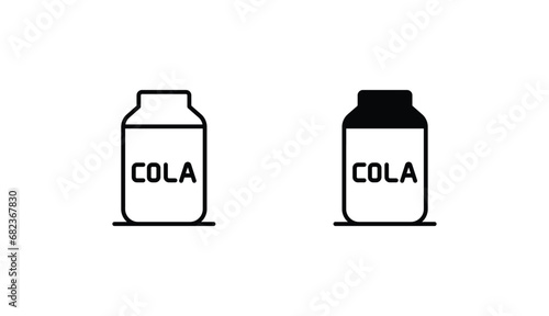Cola icon design with white background stock illustration