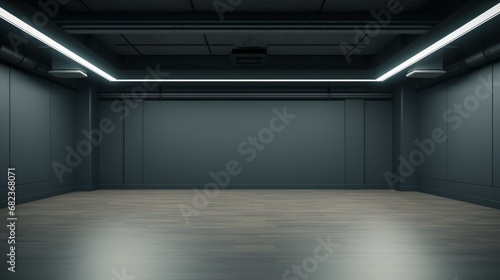 An empty soundproof space with a single spotlight for focused product placement  AI generated illustration
