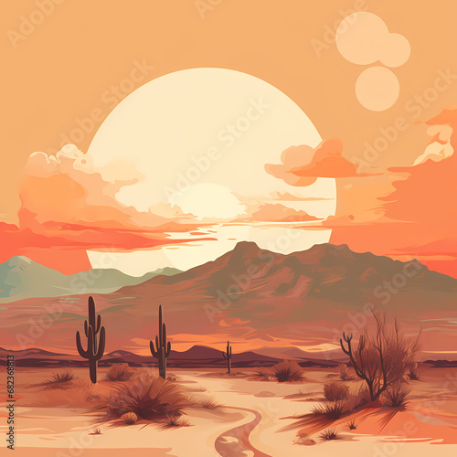 the colors of a desert sunset