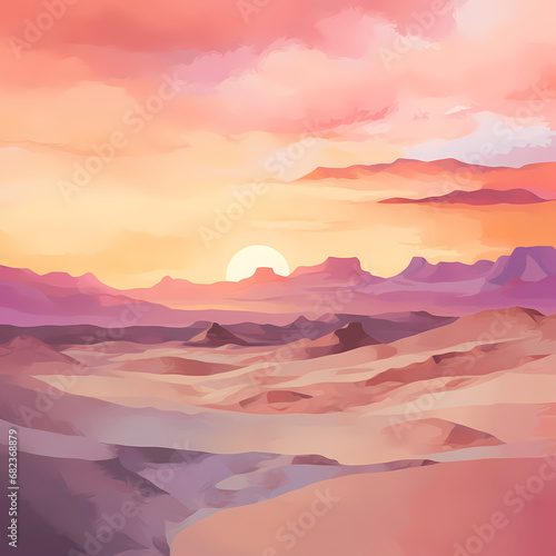 the colors of a desert sunset