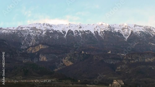 Alps peaks seen from the Brennero pass, the border between Italy and Austria. photo