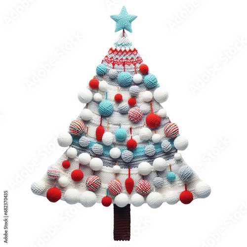 Christmas tree isolated png transparent background by Ai generated photo