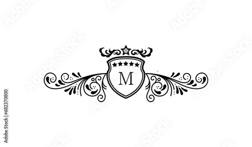 Luxury Crown Leaves Logo M