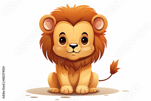 cute lion characters love theme