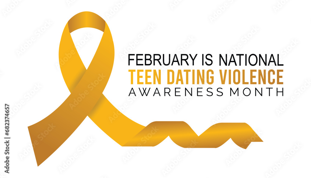 Vector illustration on the theme of National Teen Dating violence awareness month observed each year during February.banner, Holiday, poster, card and background design. Vector illustration on the theme of National Teen Dating violence awareness month observed each year during February.banner, Holiday, poster, card and background design.