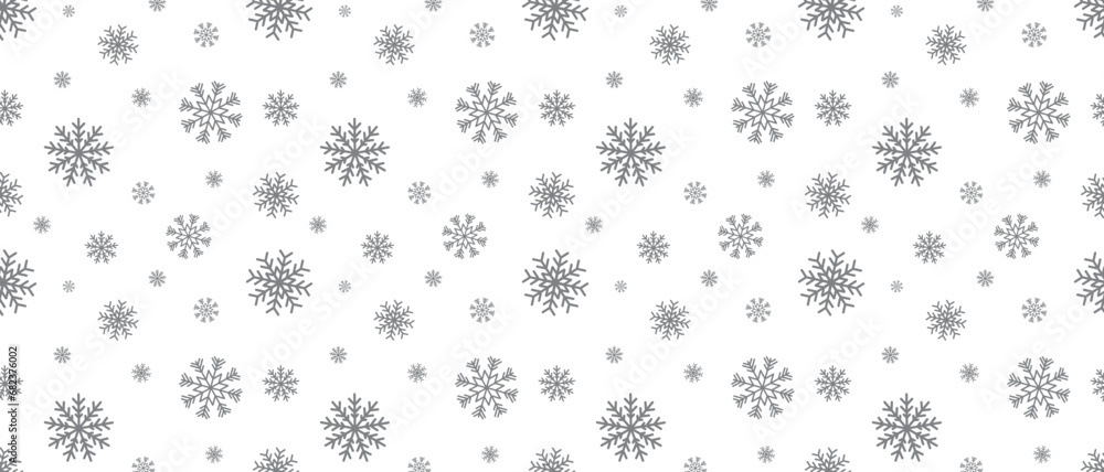 Winter background. It's snowing! It's Falling snowflakes on a blue background. Vector illustration.