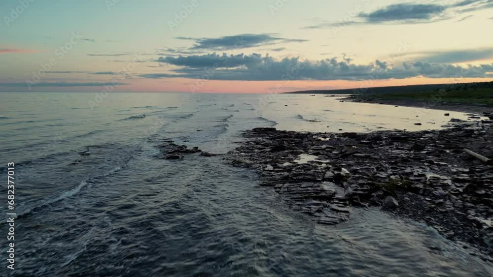 Northern nature from a bird's-eye view, 4k coastline Northern nature from a bird's-eye view, 4k coastline