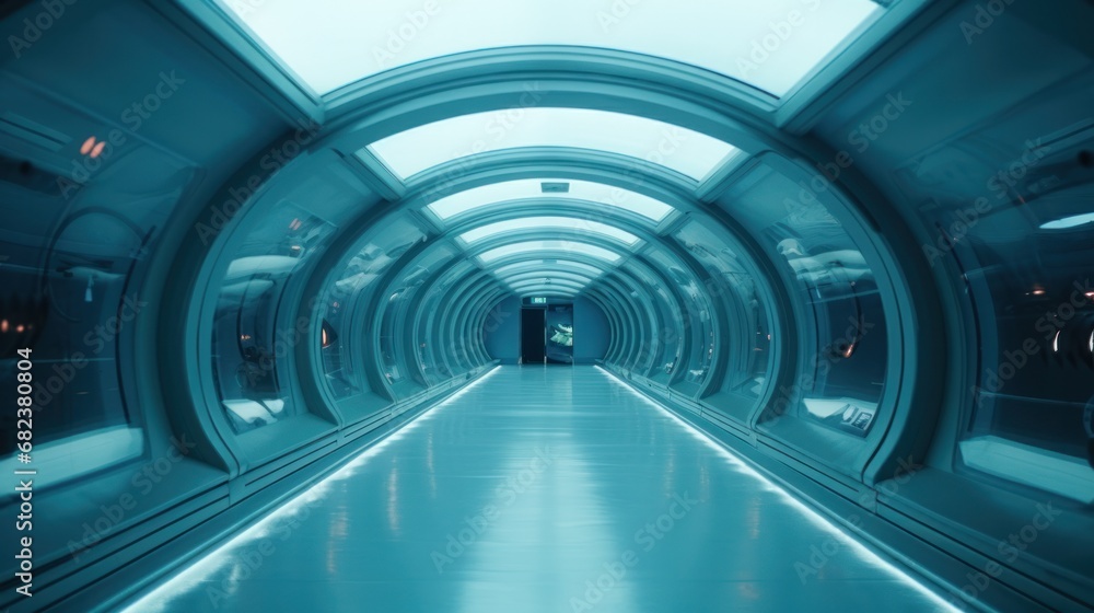 Walking Through An Aquarium Tunnel Surrounded By Colorful Marine Life Walking Through An Aquarium Tunnel Surrounded By Colorful Marine Life