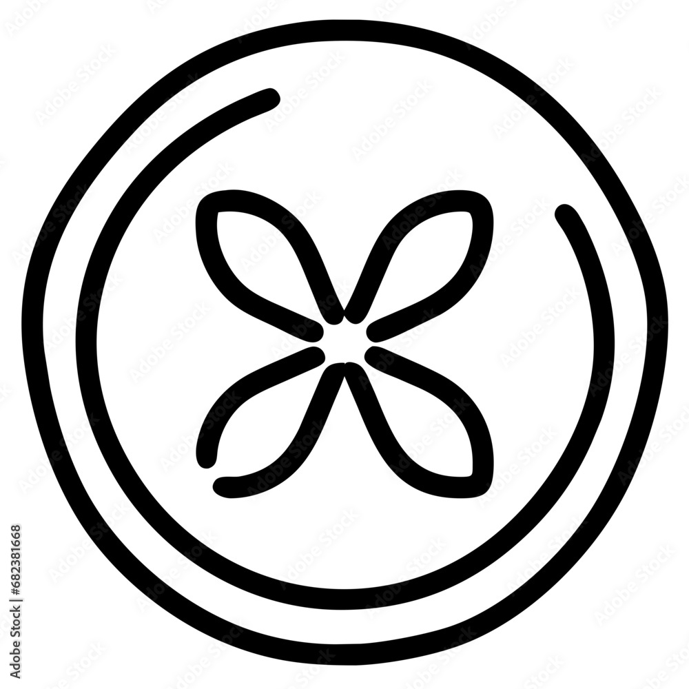 Flower in circle icon, vector illustration. Flat design style. generative AI