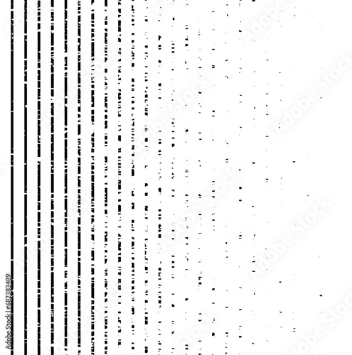 Grunge lines texture. Abstract textured transition effect. Black isolated on white background. Vector Format Illustration 