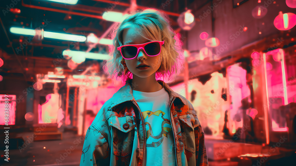 Child. Y2k neon glitch stickers glitch vaporwave nostalgia. Retro.
Child. Y2k neon glitch stickers glitch vaporwave nostalgia. Retro.