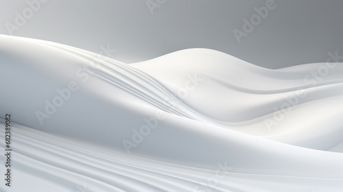A gradient wave with white and bluish gray tones. One-way soft waves with a 3D effect.