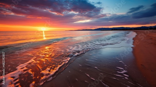 Beautiful sunset on the beach