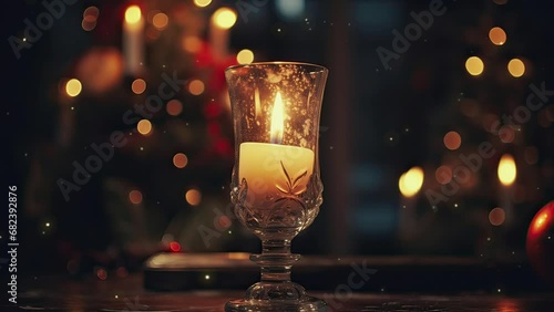 candle on the table photo