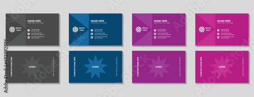Business card design, visiting card design, creative business card design with various colors