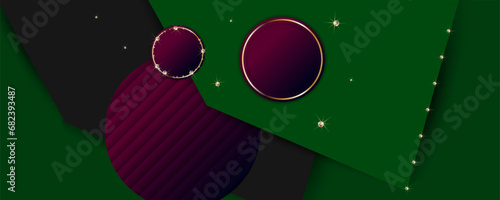 Christmas gold design dark green fir color background abstract shiny color golden. Elegant holiday design for web, print, printing, book publishing