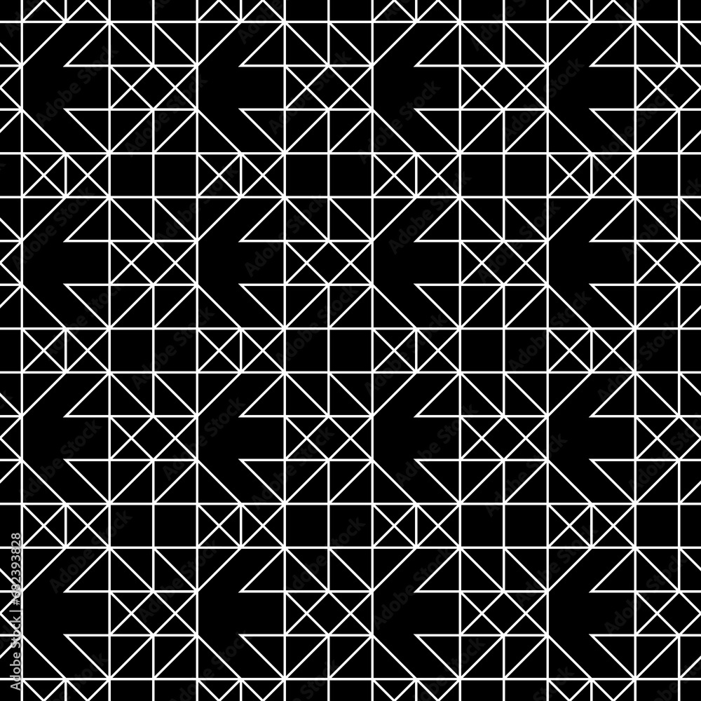 Seamless surface pattern design with rhombuses, triangless, squares ornament. Geometrical figures background. Polygons wallpaper. Mosaic motif. Digital paper, textile print. Grid image. Vector art. Seamless surface pattern design with rhombuses, triangless, squares ornament. Geometrical figures background. Polygons wallpaper. Mosaic motif. Digital paper, textile print. Grid image. Vector art.