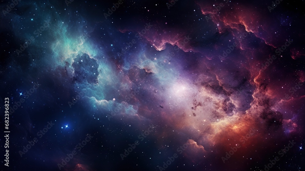 Colorful nebula, detailed high resolution professional photo