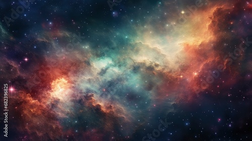 Colorful nebula, detailed high resolution professional photo