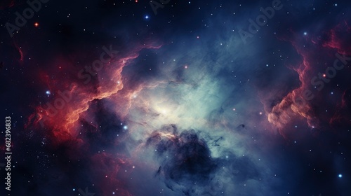 Colorful nebula, detailed high resolution professional space photo