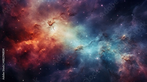 Colorful nebula, detailed high resolution professional space photo