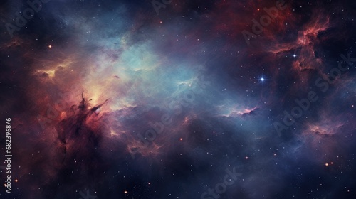 Colorful space nebula detailed image  high resolution