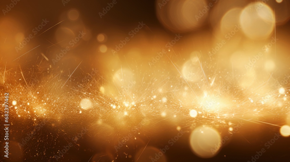 Sparks and glints of light golden background