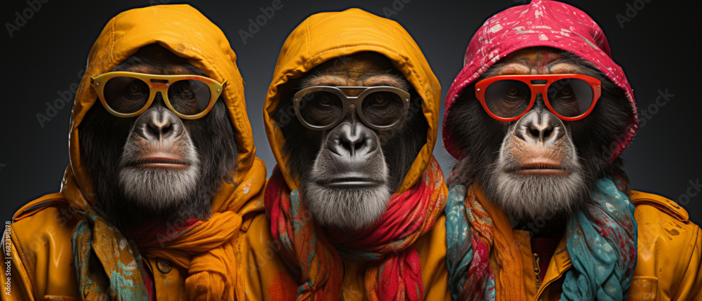 Tierische Modenschau: Schimpanse präsentiert trendige Tierkleidung