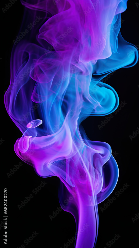 A Red and Purple Smoke Bomb on a Black Background. Generative Ai A Red and Purple Smoke Bomb on a Black Background. Generative Ai