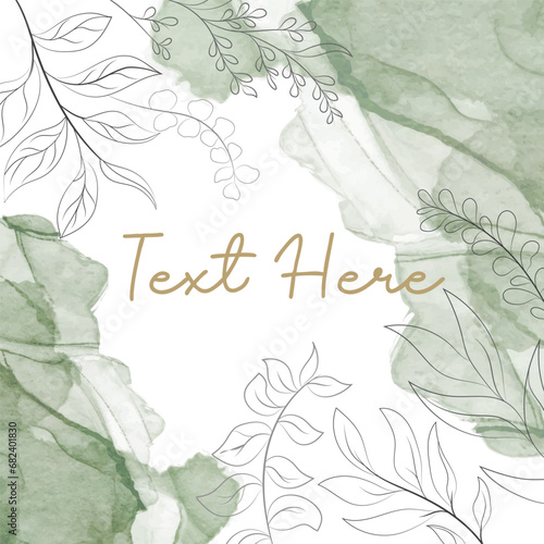 enchanted outline leaf for template background