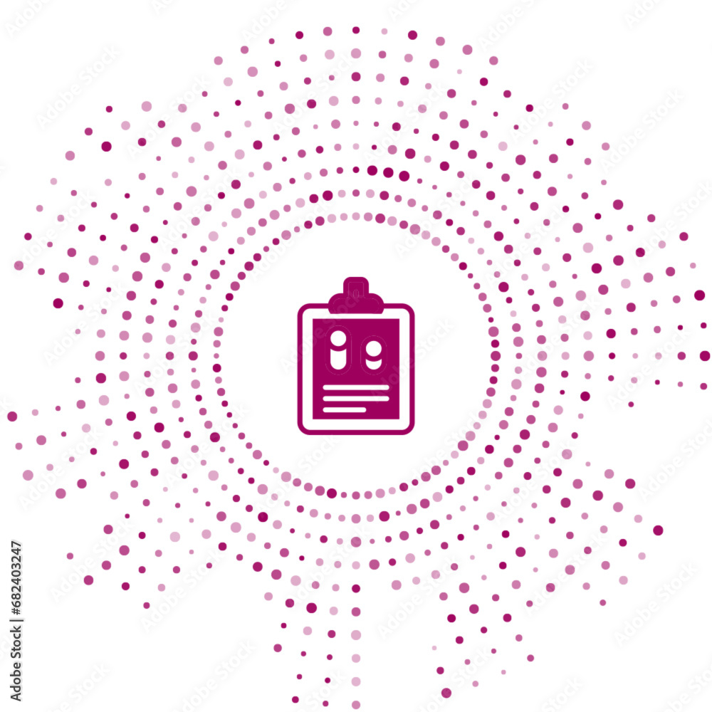 Purple Business finance report icon isolated on white background. Audit and analysis, document, plan symbol. Abstract circle random dots. Vector Purple Business finance report icon isolated on white background. Audit and analysis, document, plan symbol. Abstract circle random dots. Vector