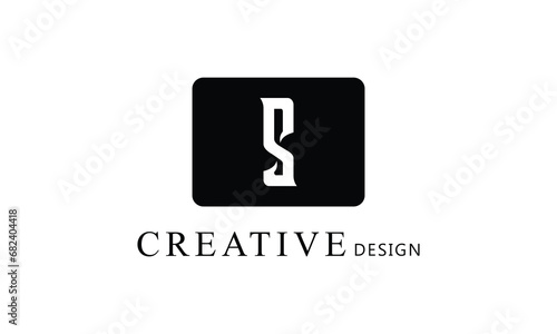 S white letter creative brand simple minimal logo design for all kind of business.