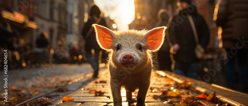 Stadtleben mit Schwein: Licht und Schatten