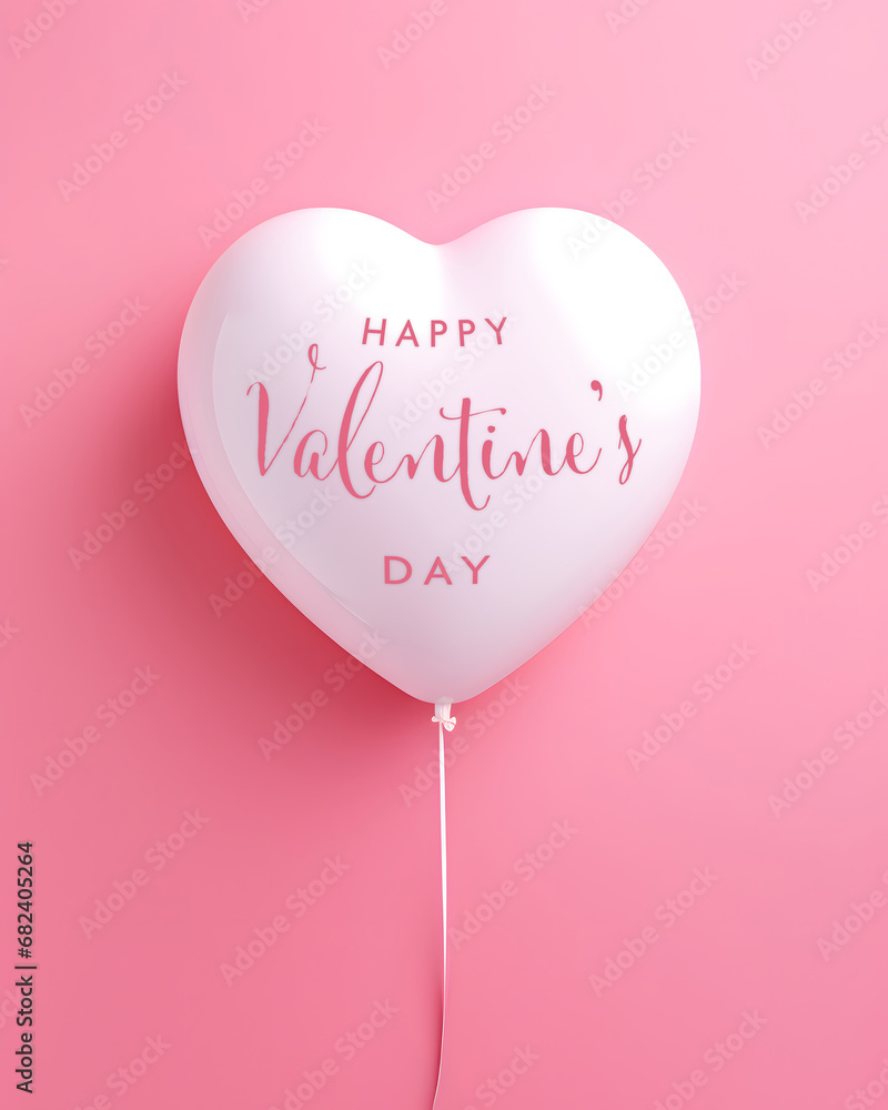 Happy Valentine's Day heart shaped balloon