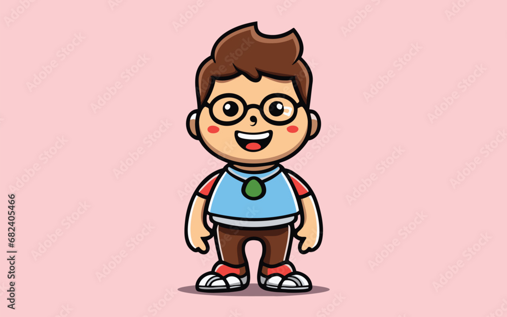 character of a person with a smile vector illustration character of a person with a smile vector illustration