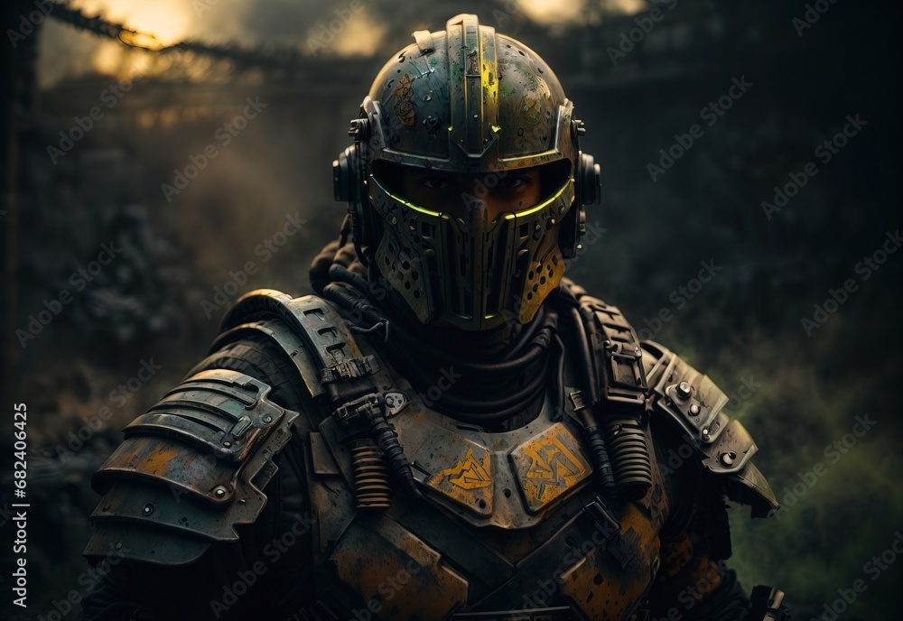 Warrior from the future, battle armor Warrior from the future, battle armor