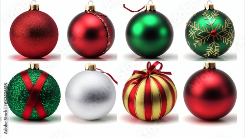 Christmas tree toys balls for Christmas. Festive decoration.