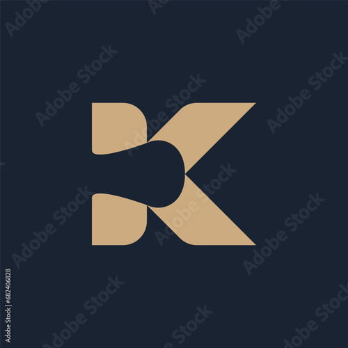 minimalist letter K logo