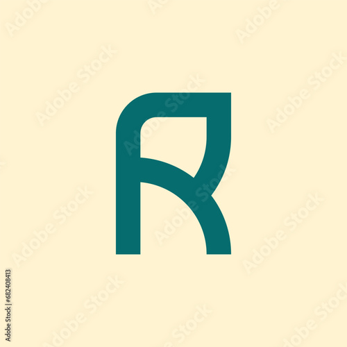minimalist letter R logo