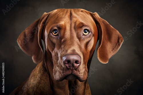 A majestic vizsla s deep brown snout captures the untamed spirit of the animal kingdom  exuding a raw and visceral energy that only a mammal could possess