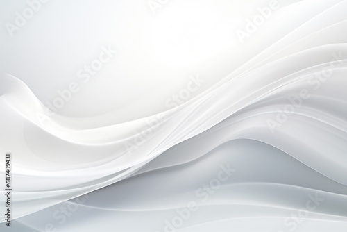 Light White wave abstract on white background,minimal background © Sara_P