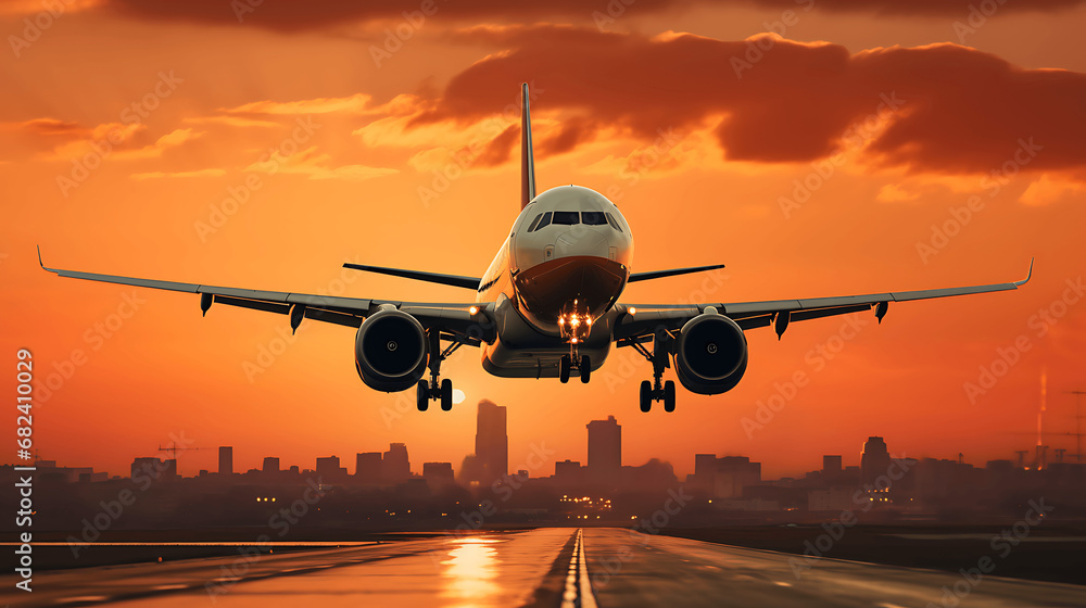 Avion despegando o aterrizando