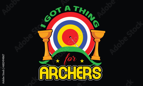 Archery T-shirt Design Vector Template photo