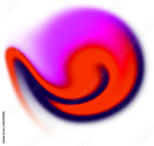 Abstract liquid wave colorful gradient PNG shape
